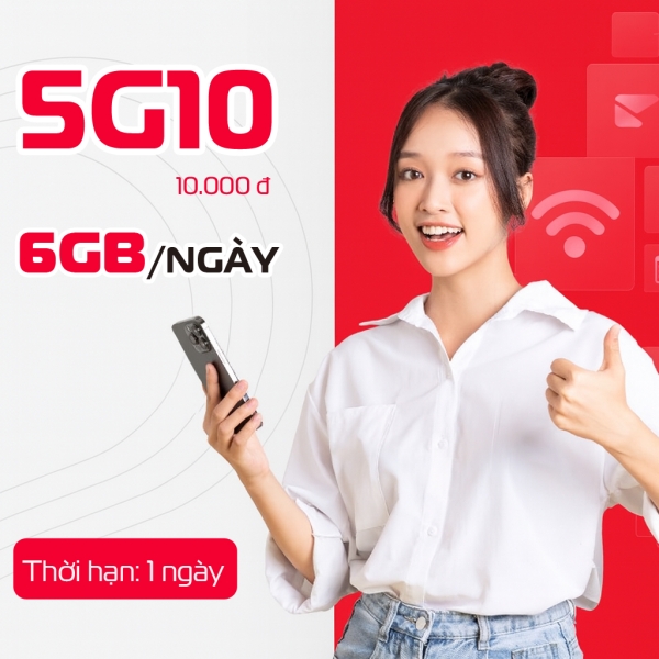 Cách Đăng Ký Gói 5G Viettel 10k 1 Ngày (5G10): 6GB Data Siêu Tốc