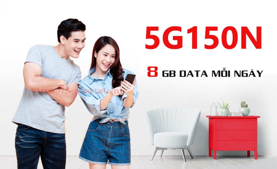 Gói 5G150N Viettel: 150K/Tháng Có 8GB/Ngày