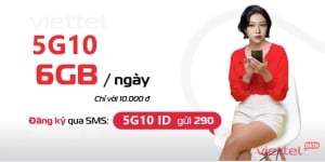 Gói 5G Viettel 1 Ngày: Data Siêu Tốc 6GB-7GB Chỉ Từ 10K