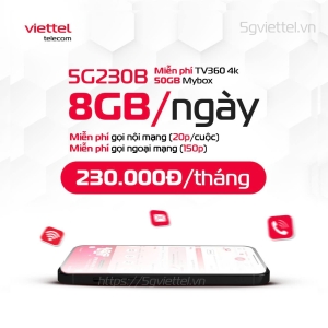 Đăng Ký Gói 5G280B Viettel: 10GB Data/Ngày + 200 Phút Ngoại Mạng