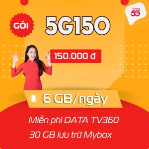 Đăng Ký Gói 5G150 Viettel: 180GB Data (6GB/Ngày) Cho Mọi Thuê Bao