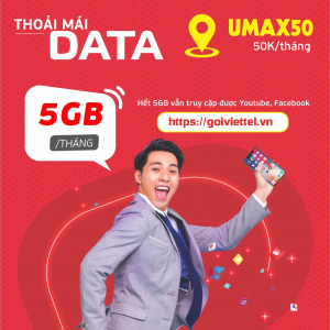 UMAX50N Viettel - Gói Cước Data "Bất Tử" chỉ 50k / Tháng